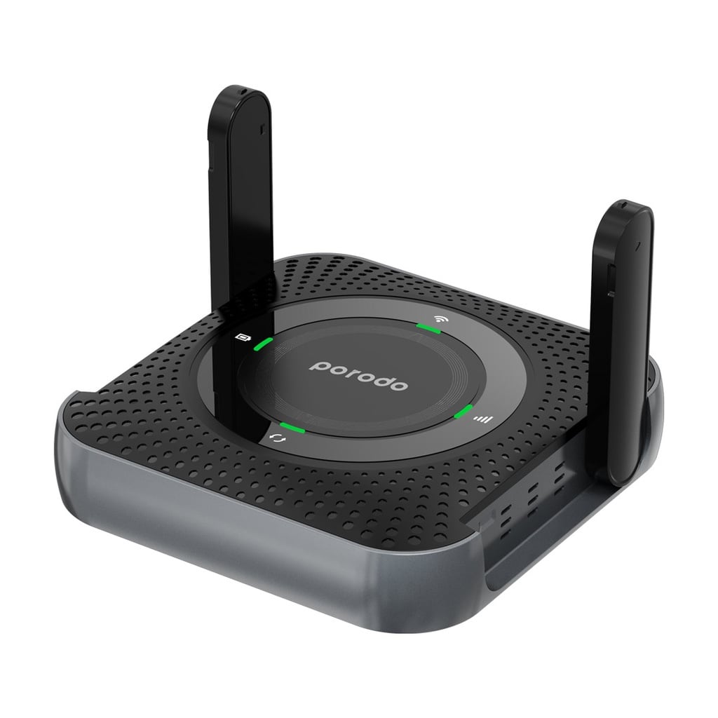 Porodo Portable Cpe Mifi 3g/4g Wireless Router Pd-4gcpmf-bkgy