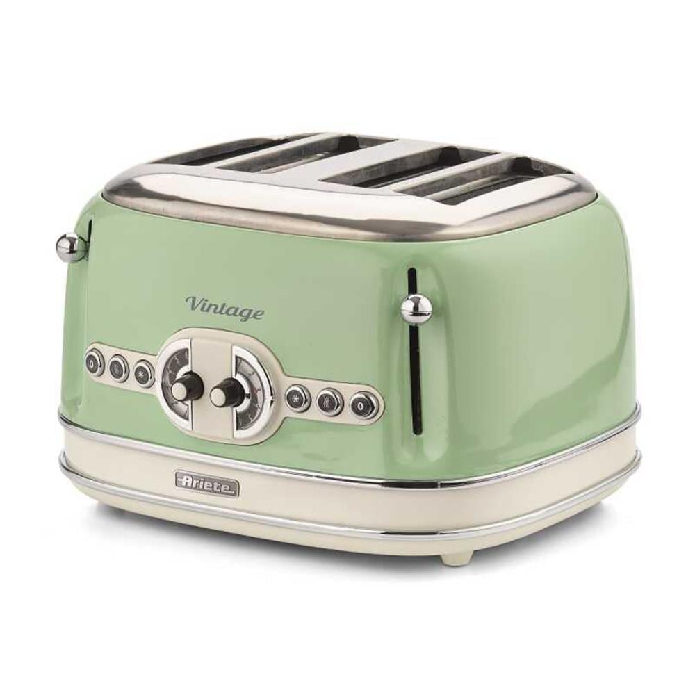Ariete 0156 Vintage Ekmek Kızartma Makinesi 4 Gözlü Yeşil Rengi