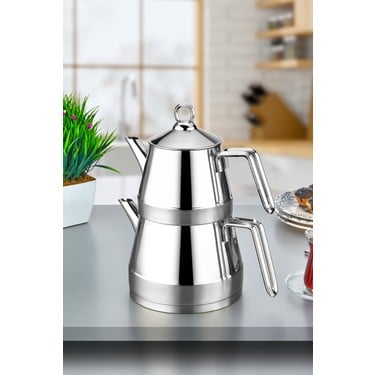Polochef Venedik Çelik Çaydanlık Aile Boyusilver Vaç-103