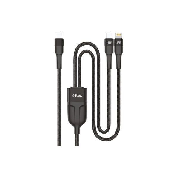Ttec 2dk56s Alumicable Duo Type-c & Lightning 100w 150cm Hızlı Şarj Kablosu