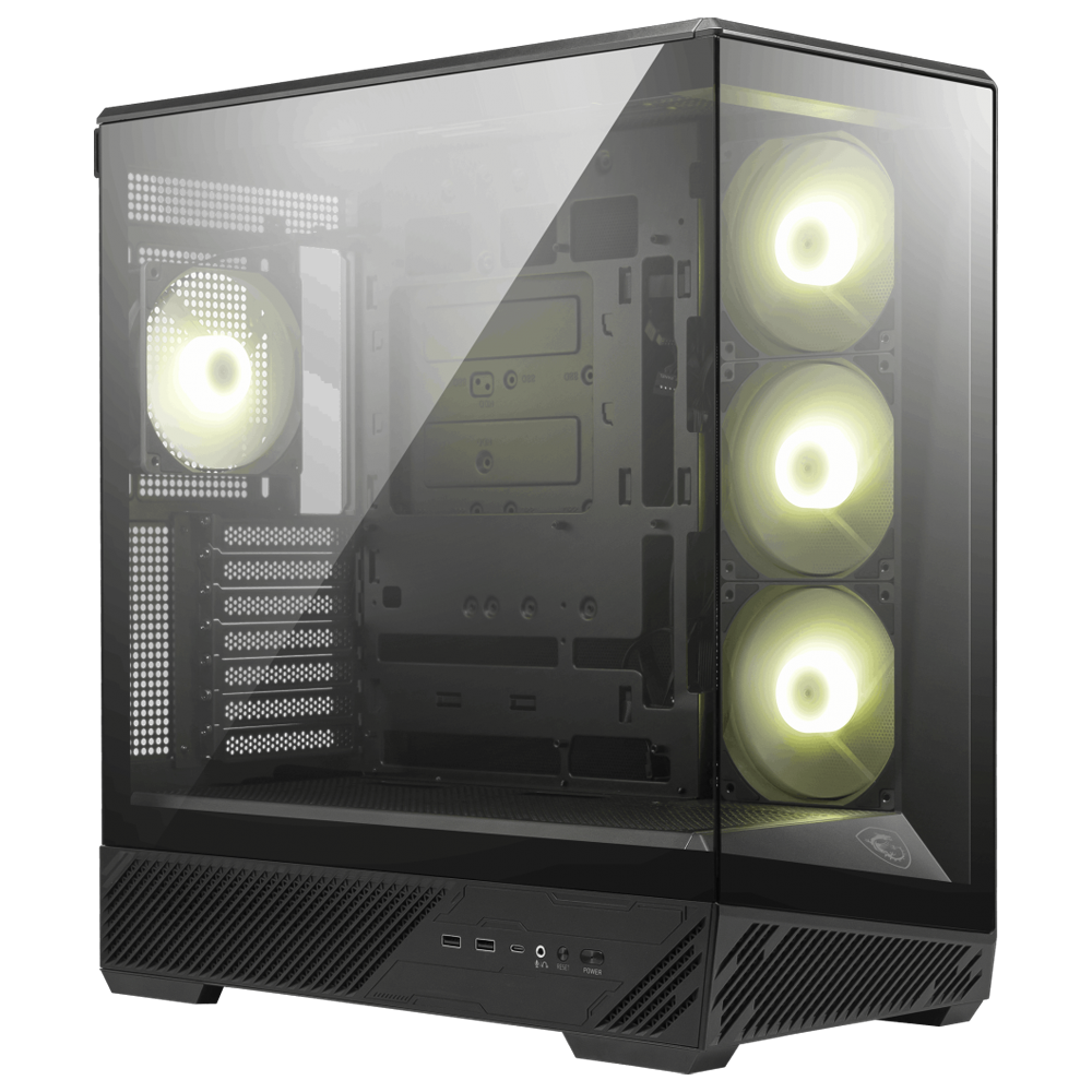 MSI MAG Pano 130R PZ Tempered Glass 4x ARGB USB 3.2 ATX Gaming Kasa, Siyah