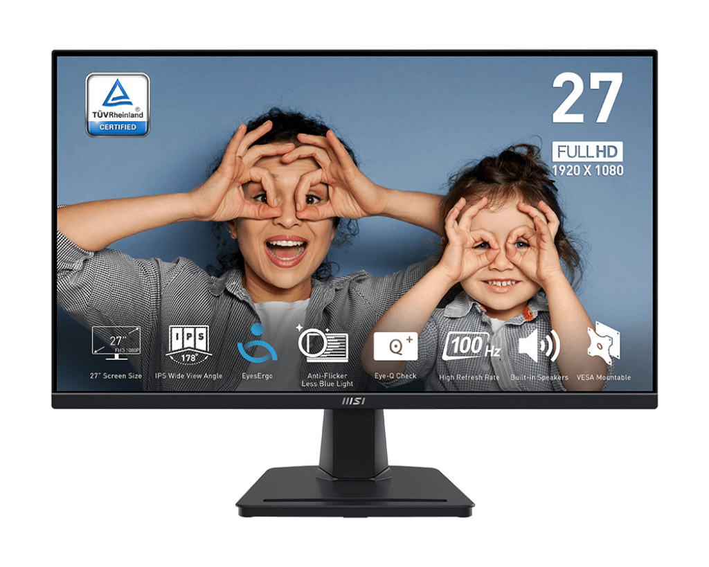MSI Pro 27" MP275 Flat IPS 1ms 100 Hz FreeSync 100Hz, HDMI, VGA, Hoparlör, Vesa FHD Monitör