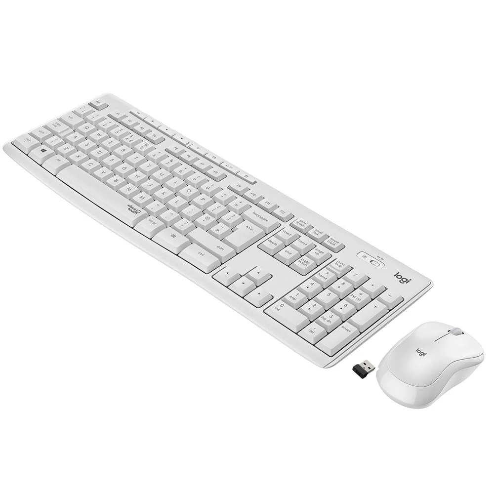 Logitech MK295 Silent Beyaz Kablosuz Klavye Mouse Seti, Beyaz