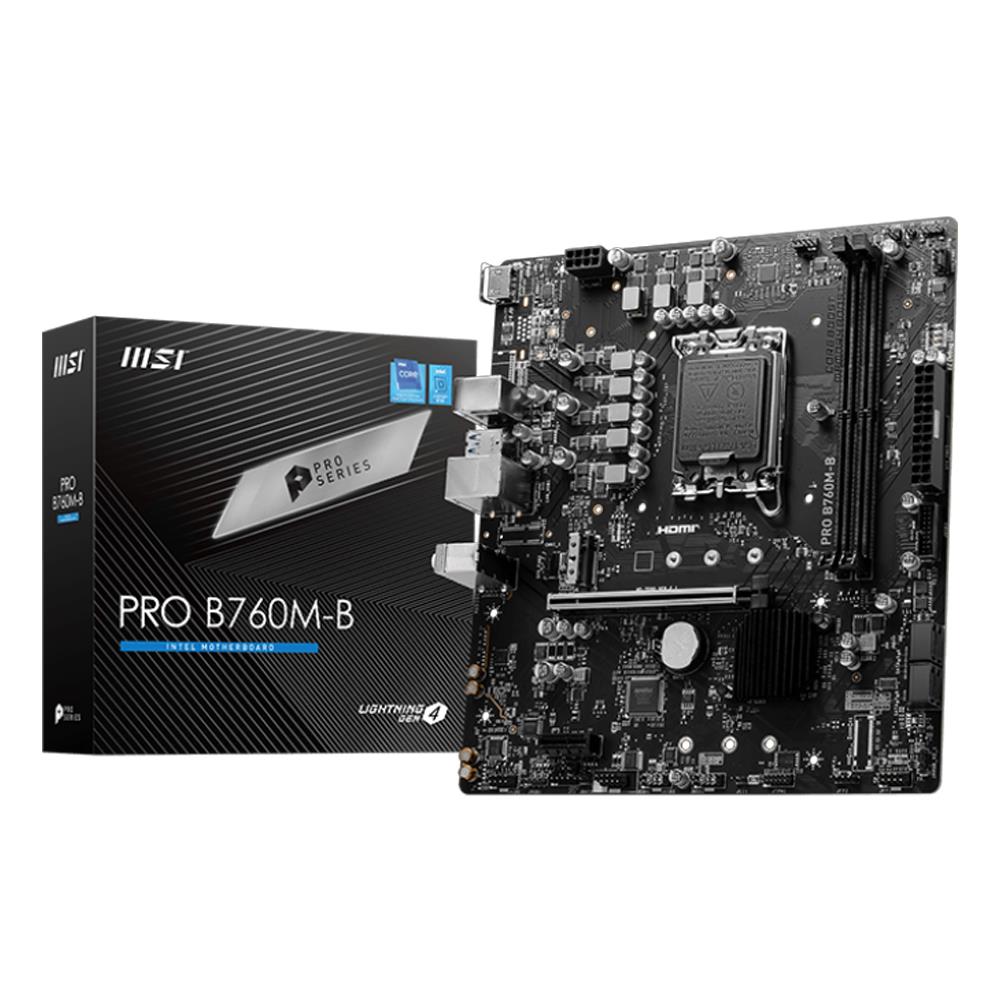 MSI Pro B760M-B Intel LGA1700 DDR4 4800(OC) Micro ATX Anakart