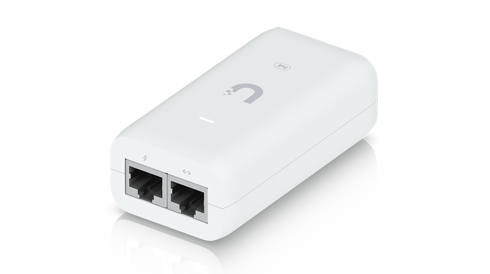 Ubiquiti UniFi U-POE+-EU Gigabit 802.3AT, 30W 48 VDC 0.65A Destekli PoE Enjektor