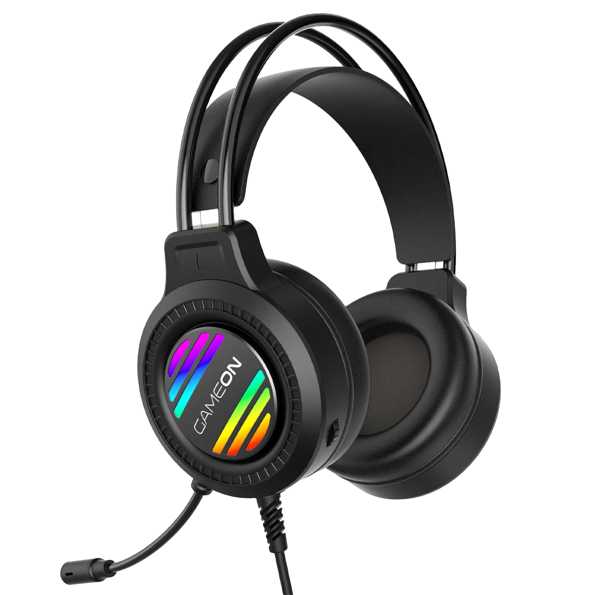 GameOn GOT100 Ravenstrike RGB USB ve 3.5mm Oyuncu Kulaklığı, Siyah