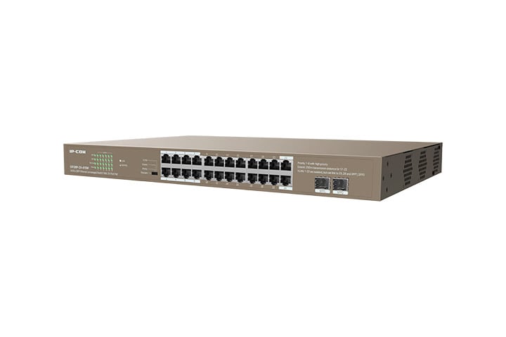 IP-Com G1126P-24-410W 24-Port POE 24GE+2SFP Ethernet Yönetilmeyen Switch