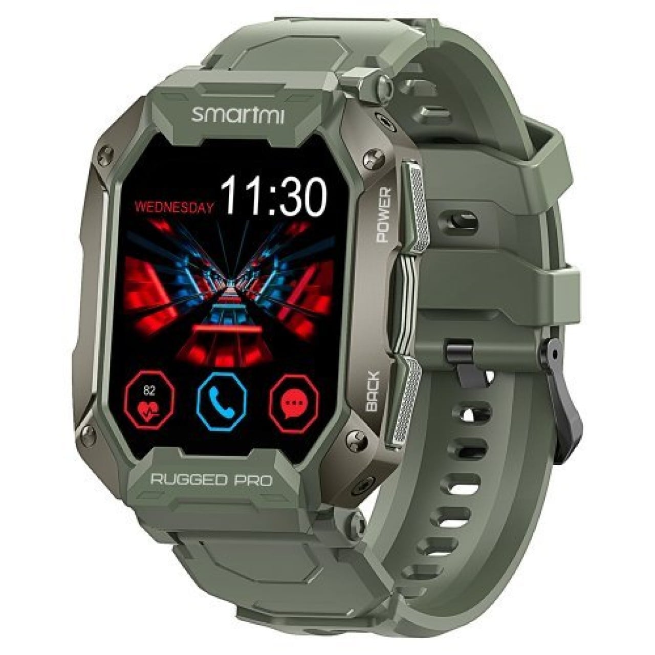 Smartmi Rugged Pro Ultra Dayanıklı Akıllı Saat, Yeşil