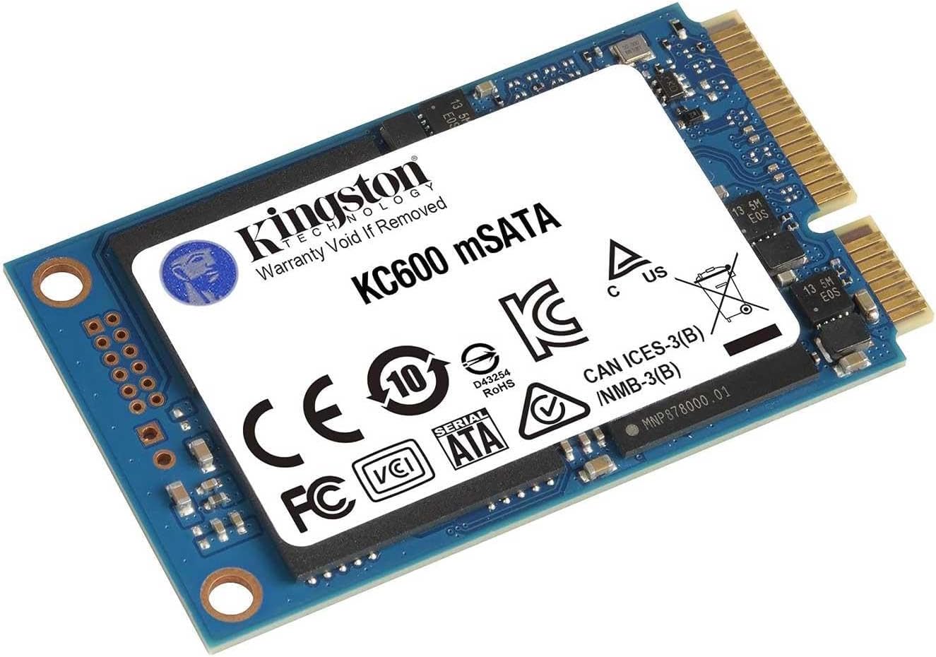 Kingston KC600 Serisi 512GB SSD SKC600MS/512G mSATA 550MB-500MBs, mSATA