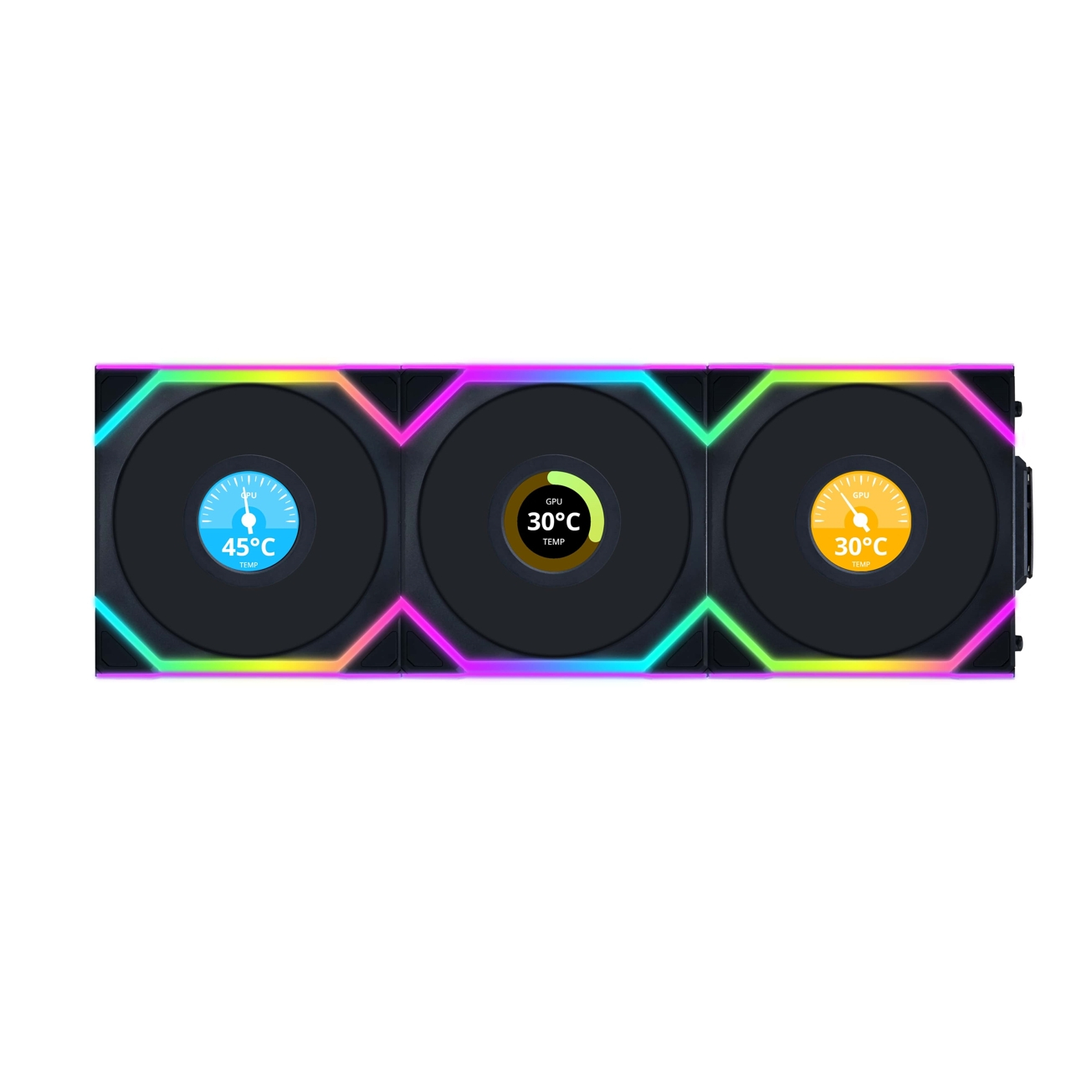 Lian Li G99.12SLLCD1W3B.00 Uni Fan SL Wireless 3x120mm Kasa Fanı, Siyah