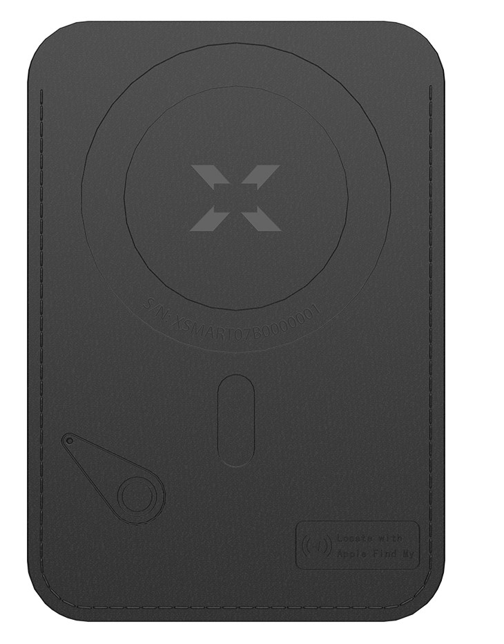 Xenon Smart X6607 Akıllı Magsafe Takip Edilebilir Bluetooth Kartlık, Siyah