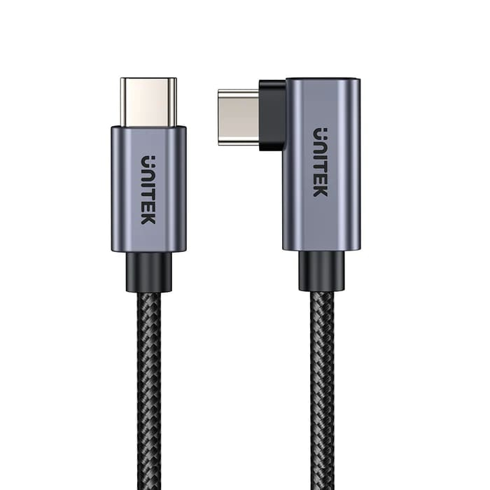 Unitek C14123BK-2M Type-C to Type-C (100W) 2Mt 90 Açı Hızlı Şarj Kablosu