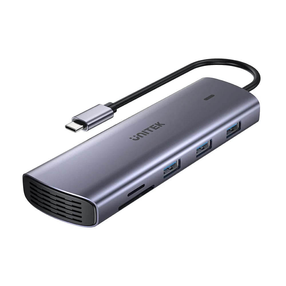 Unitek D1113A Type-C to 9 Port Hub Dönüştürücü Ipad Pro & Air Destekli Gigabit Ethernet PD 100W