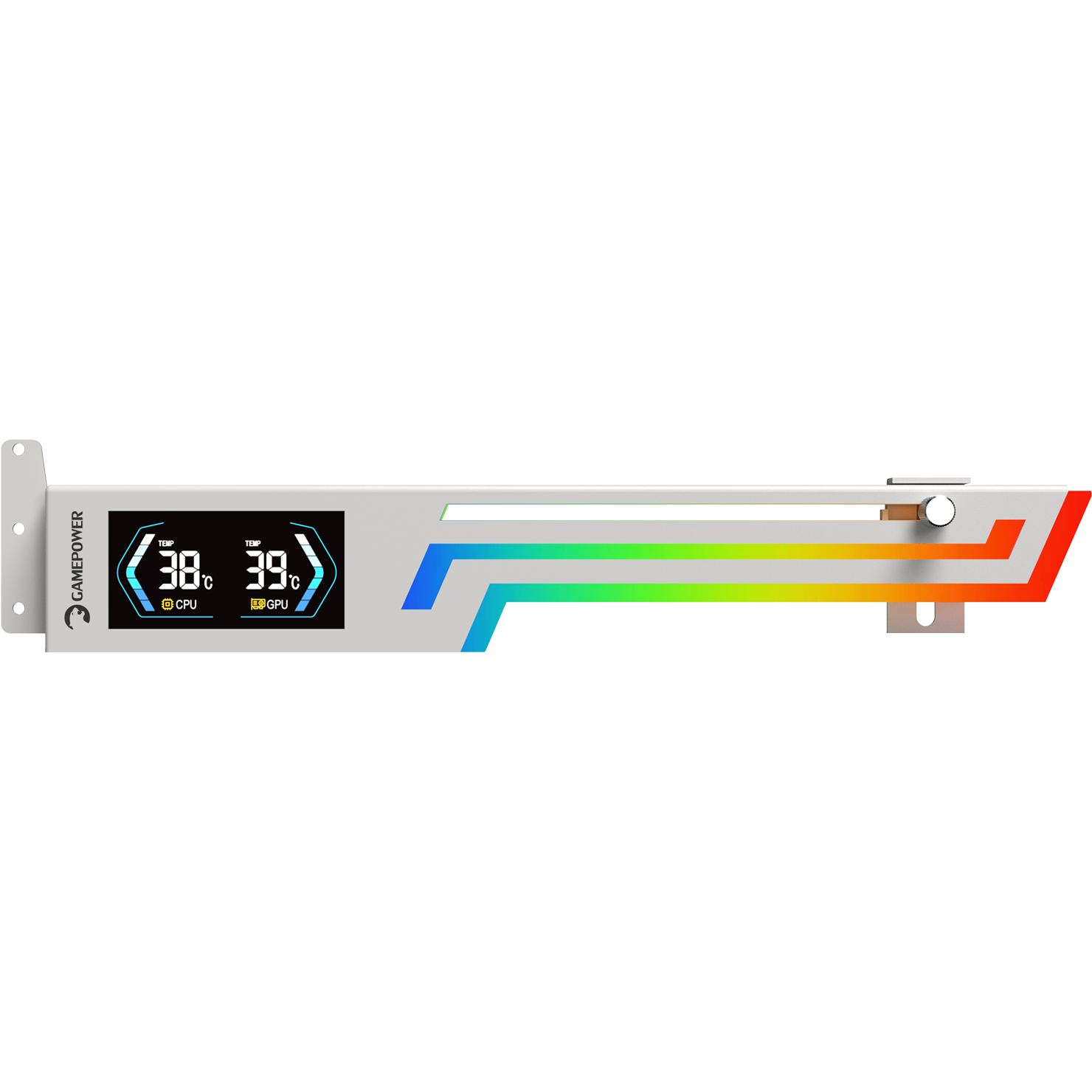 Gamepower Heatsync ARGB LCD Ekran Kartı Tutucu, Beyaz