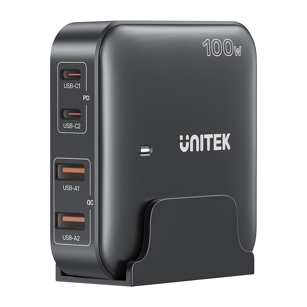 Unitek P1229ABK 100W Masaüstü Gan Şarj İstasyonu, Siyah