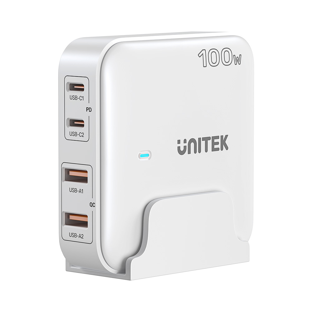 Unitek P1229AWH 100W Masaüstü Gan Şarj İstasyonu, Beyaz