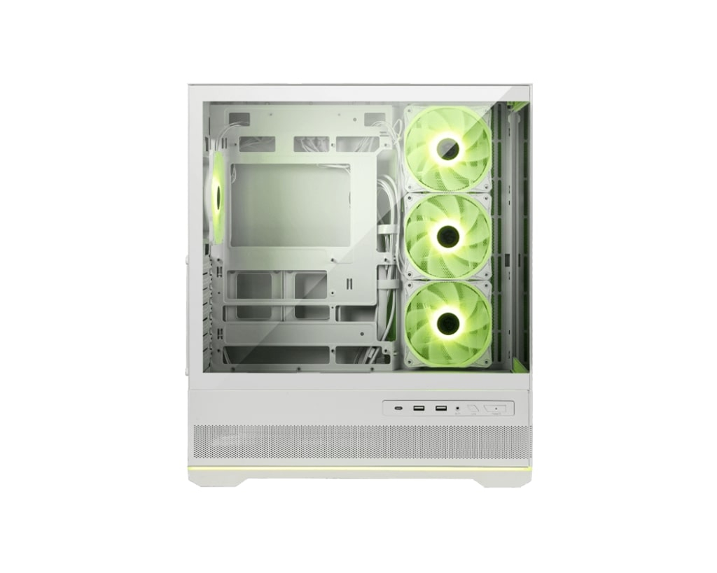 MSI MPG Pano 110R PZ 4x ARGB Fan USB 3.2 ATX Mid Tower Gaming Kasa, Beyaz