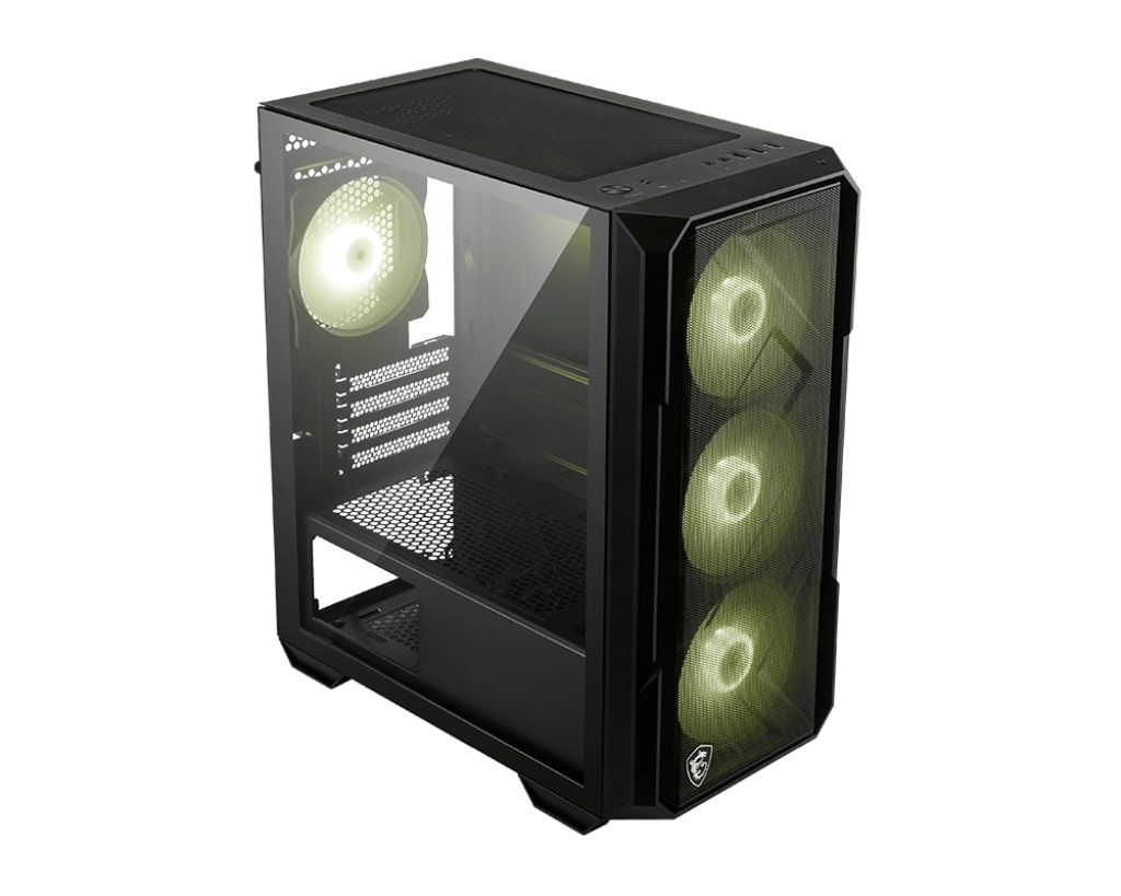 MSI MAG Forge M120R Airflow 4x ARGB Fan USB 3.2 Mid Tower Gaming Kasası, Siyah