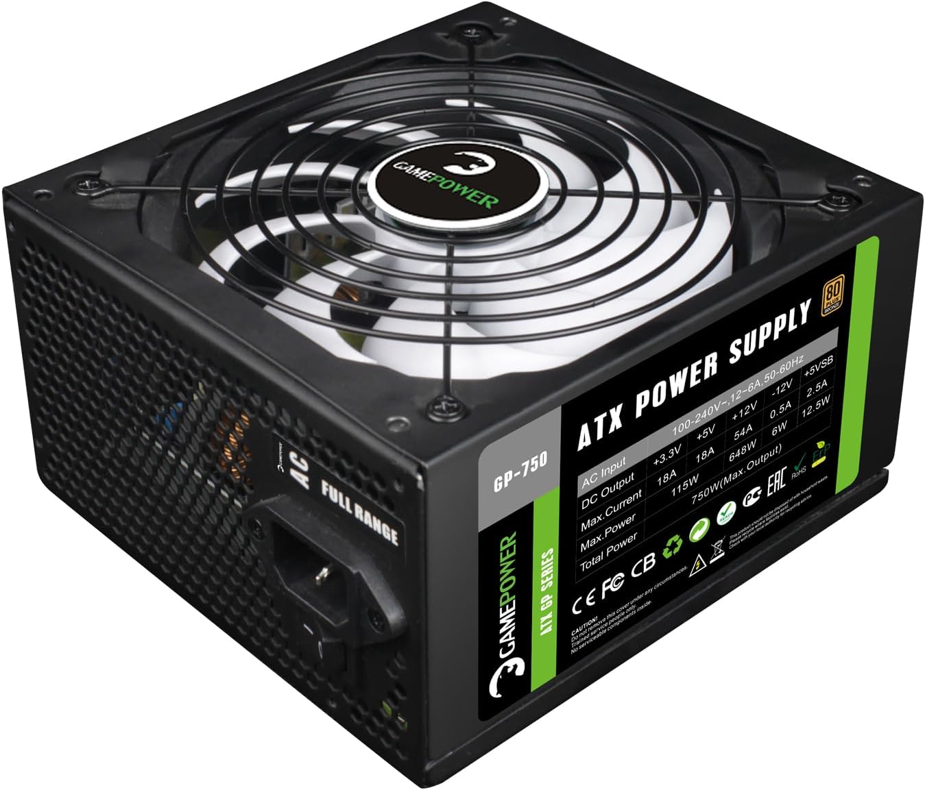 GamePower GP-750 APFC 14cm 80+ Bronze 750W Güç Kaynağı