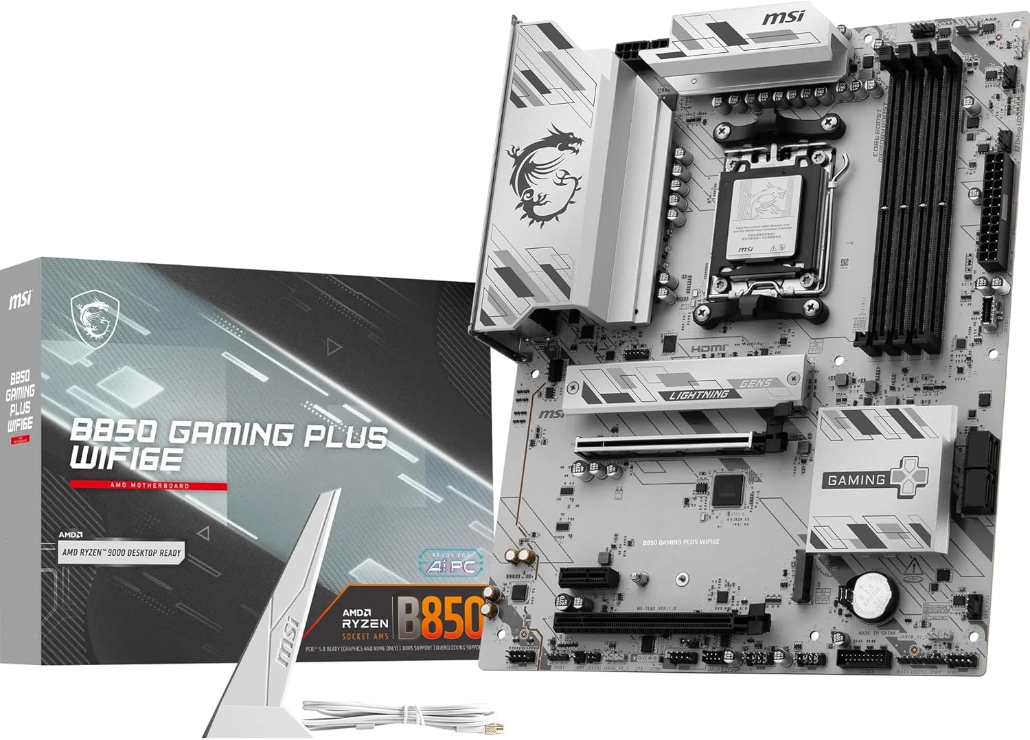MSI B850 Gaming Plus WIFI6E AM5 DDR5 8200(OC)Mhz ATX Gaming Anakart