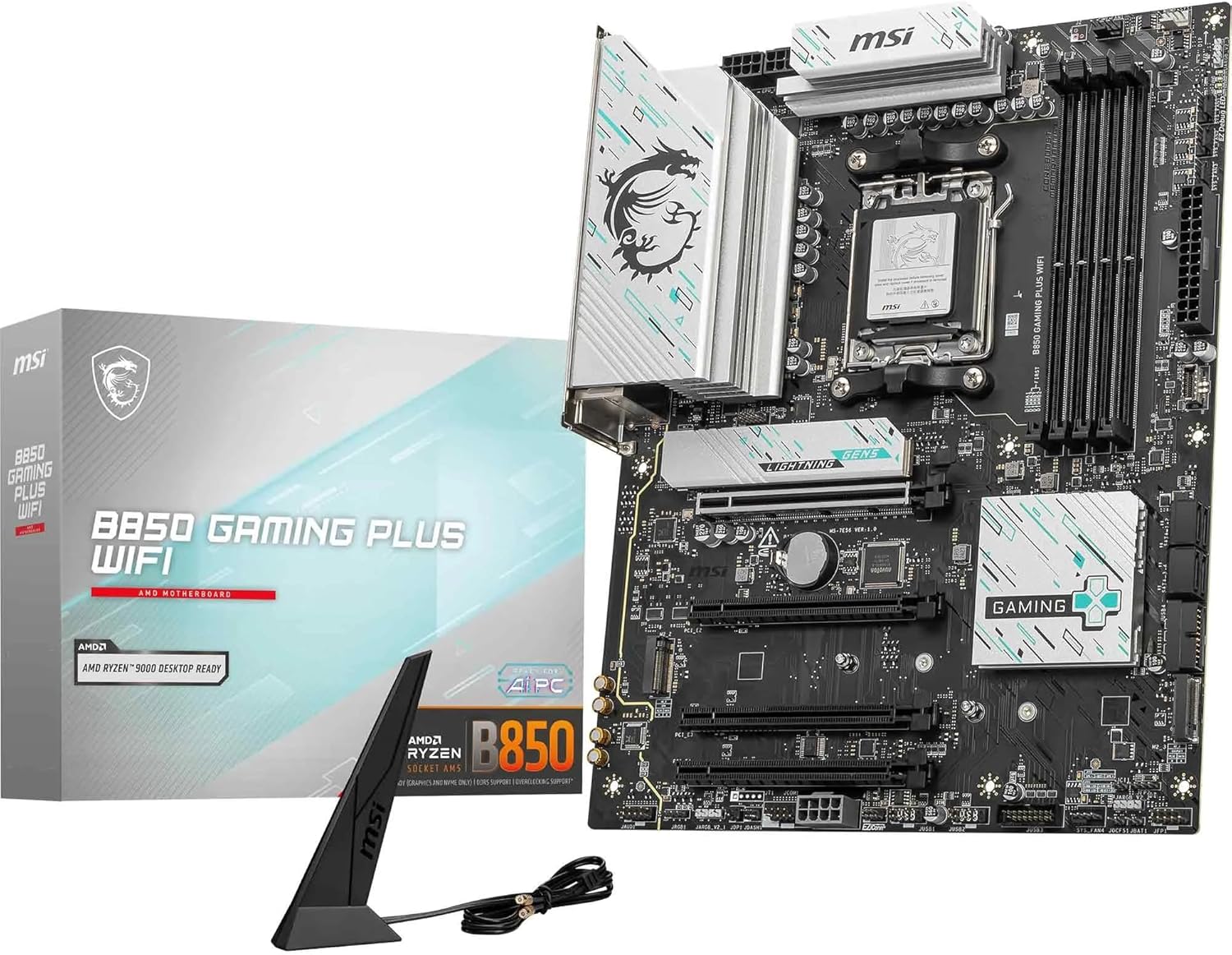 MSI B850 Gaming Plus Wi-Fi PZ DDR5 AM5 8200(OC)Mhz ATX Gaming Anakart