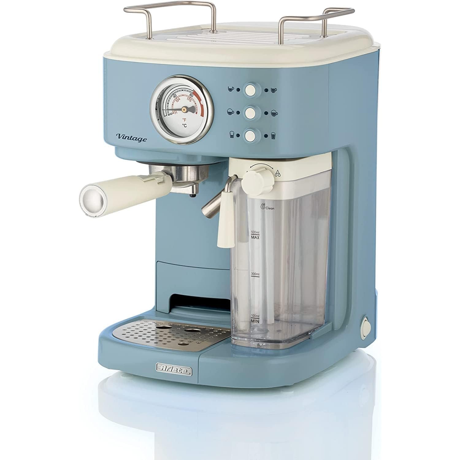 Ariete Vintage Espresso Otomatik Süt Hazneli Makine (mavi)