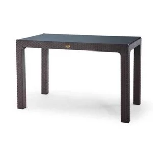 Heniver Rattan Camlı Masa 70x120cm