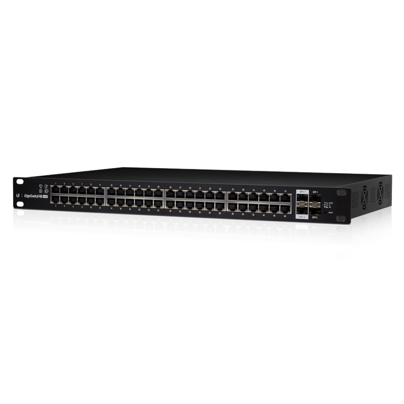 Ubiquiti Edge 48 Port Poe + 48x1Gbit Eth + 2x SFP + 500 Watt Yönetilebilir Gigabit Switch