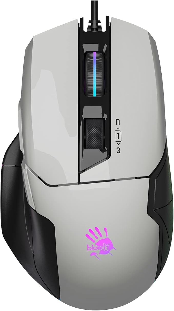 Bloody W70 Max 10k Cpı Optik Rgb Gaming Mouse Beyaz