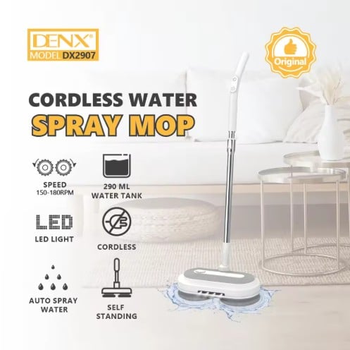 Denx Kablosuz Şarjlı Mop Süpürge Su Püskürtmeli Dx2907 2553030