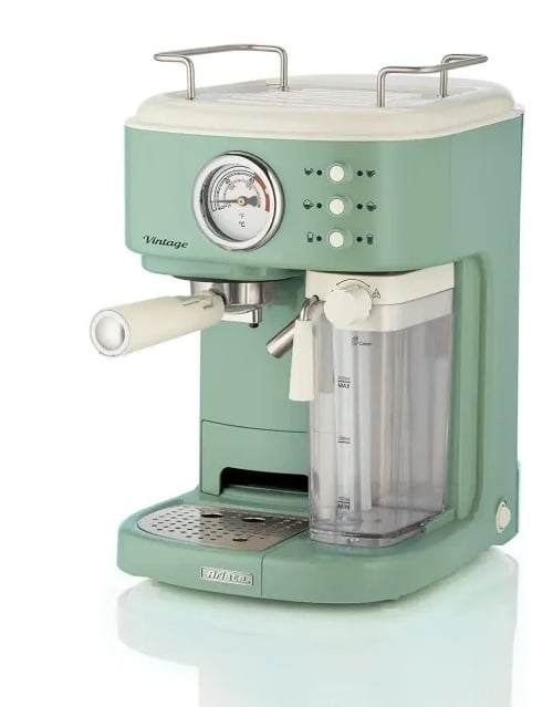Ariete Vintage Kahve Makinesi Süt Hazneli Yeşil 1383