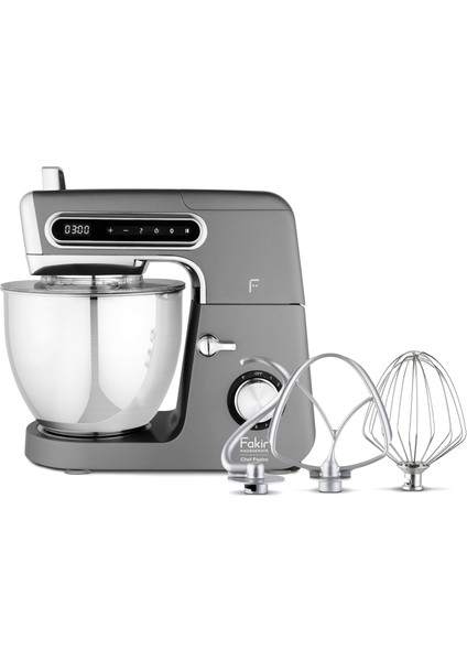 Fakir Chef Pastro Mutfak Şefi & Stand Mikser Güçlü Antrasit 6lt 3 Başlıklı