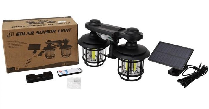 Jd Solar Jd-2217a Sensörlü İkili Duvar Lambası Uzaktan Kumandalı