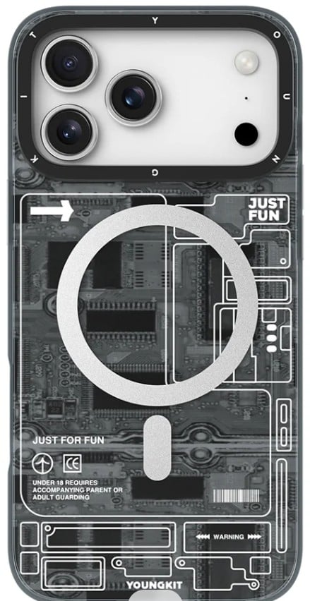 Youngkit Teknoloji Kılıf iPhone 17 Pro Max Gri
