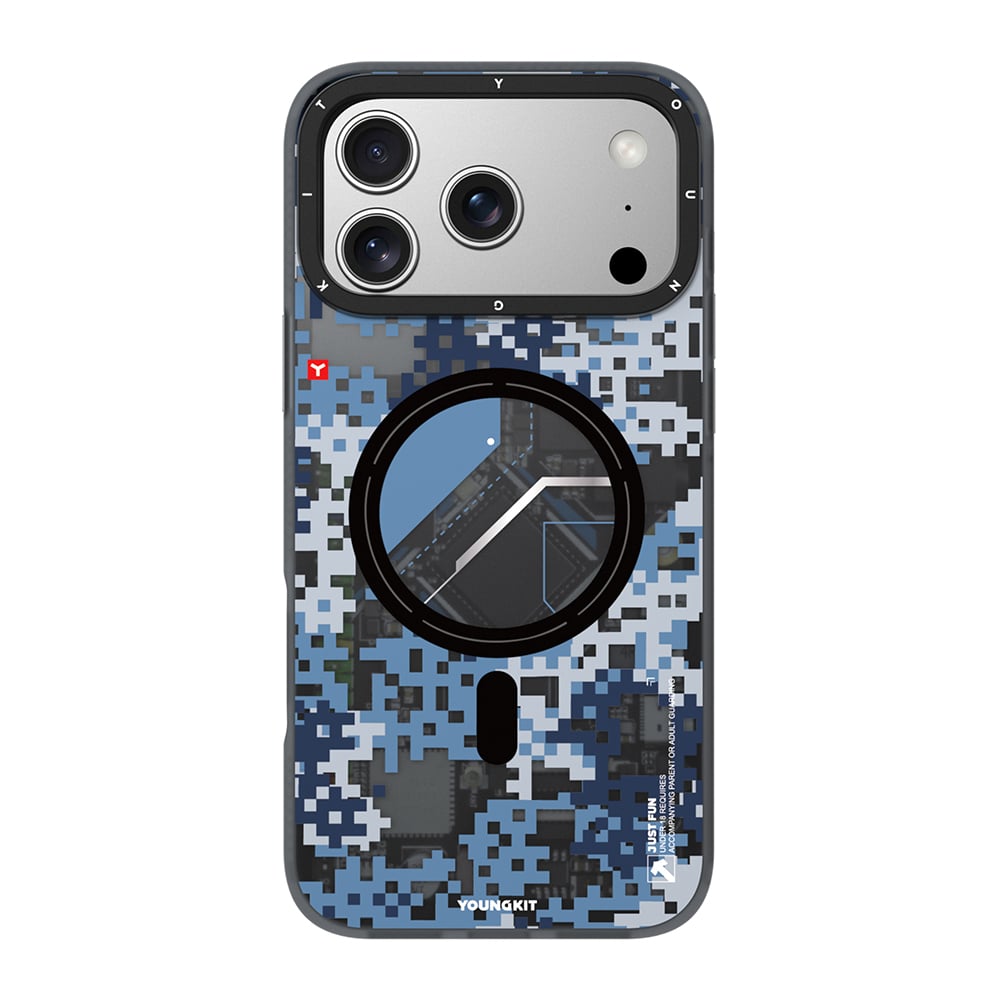 Youngkit Kamuflaj iPhone 17 Pro Max Mavi