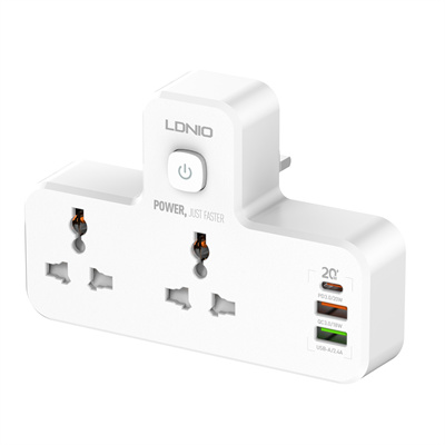 Ldnıo 2 Ac Outlets Portable Extension Power Socket With Led Lamp Sc2311