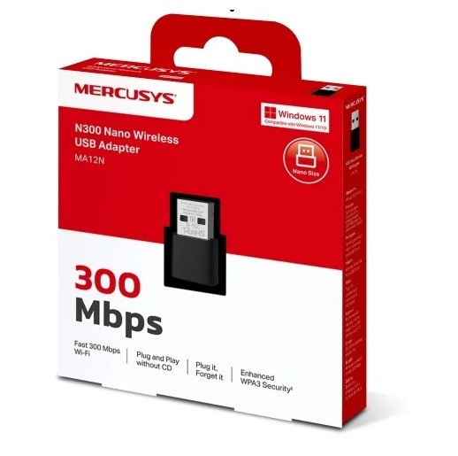 Mercusys Ma12n N300 Nano Wireless Usb Adapter