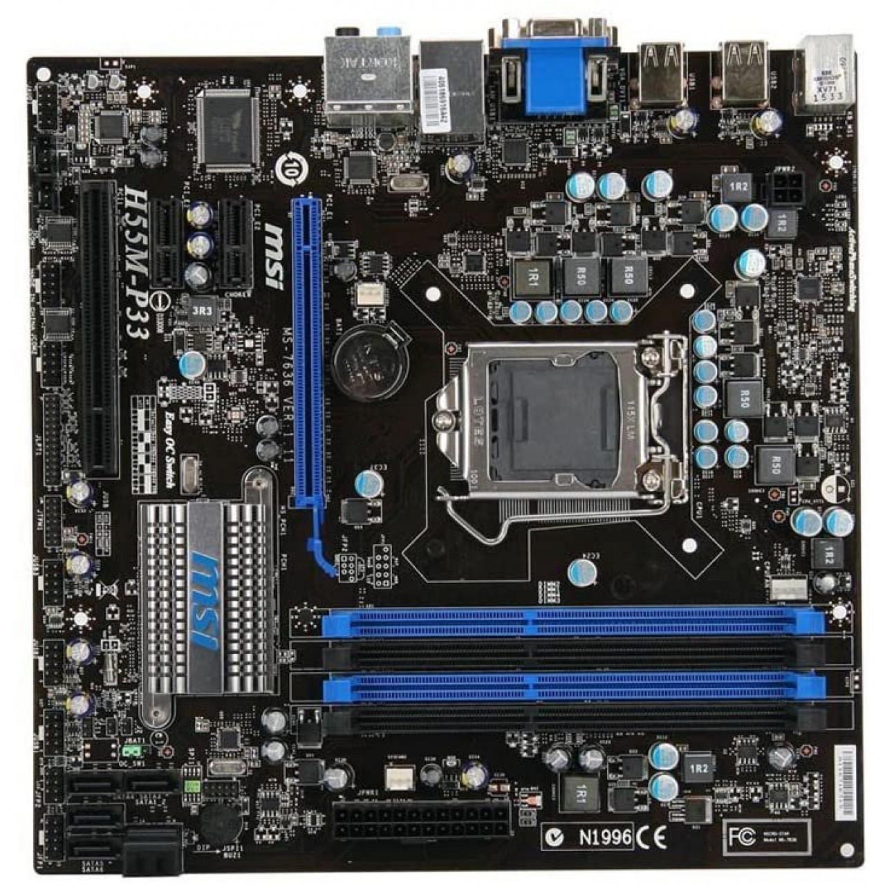 Msi H55M-E33 H55 Ddr3 Vga + GLan + Sata 16X Anakart