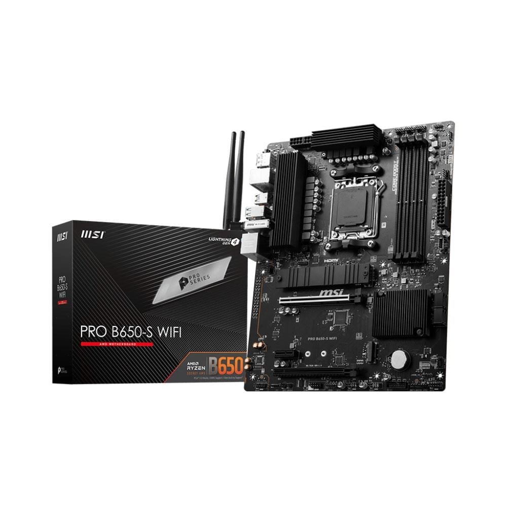 MSI Pro B650-S Wi-Fi AMD B650 Soket AM5 DDR5 7200MHZ(OC) ATX Gaming Anakart