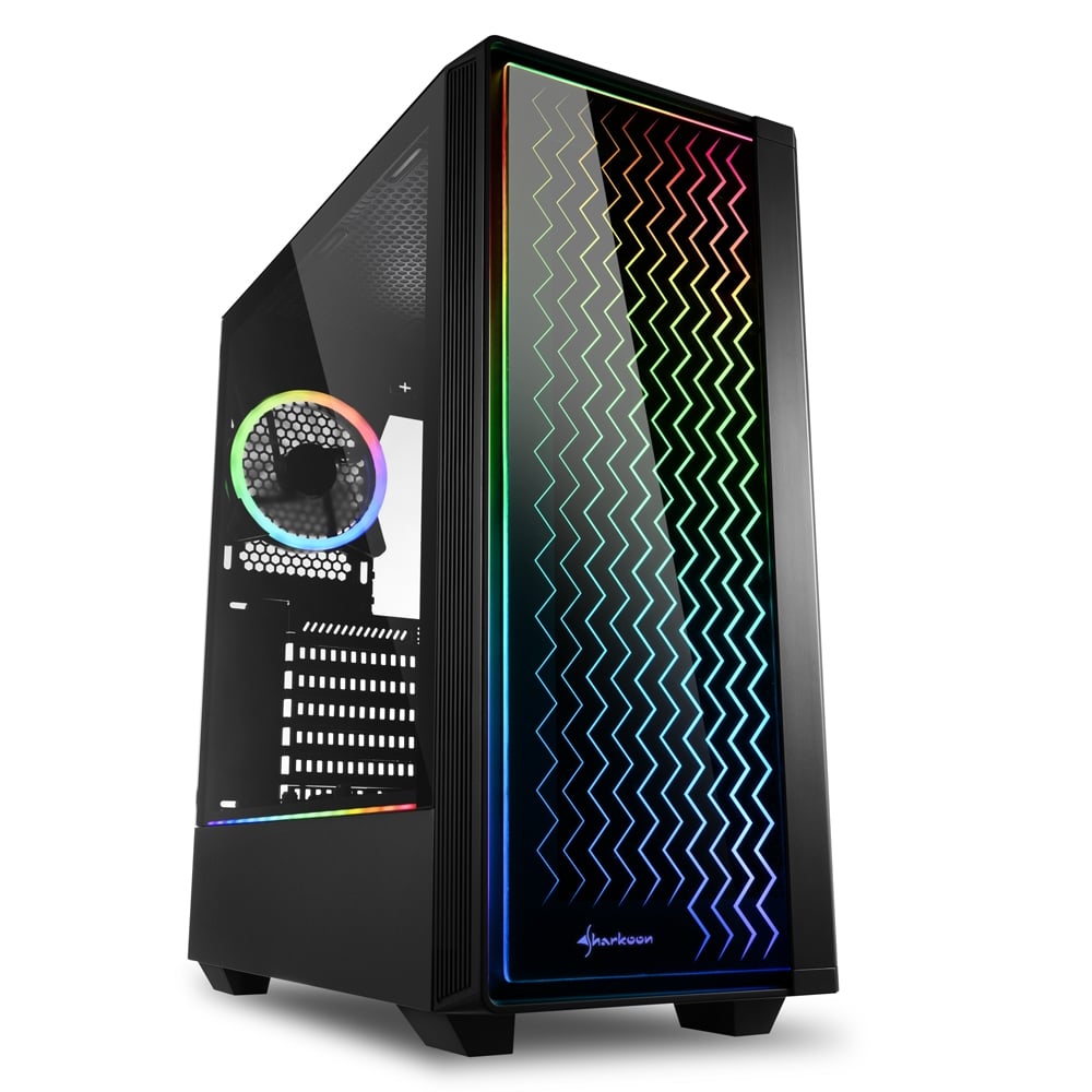 Sharkoon RGB-LIT-200 RGB ATX Mid-Tower Siyah Oyuncu Kasası
