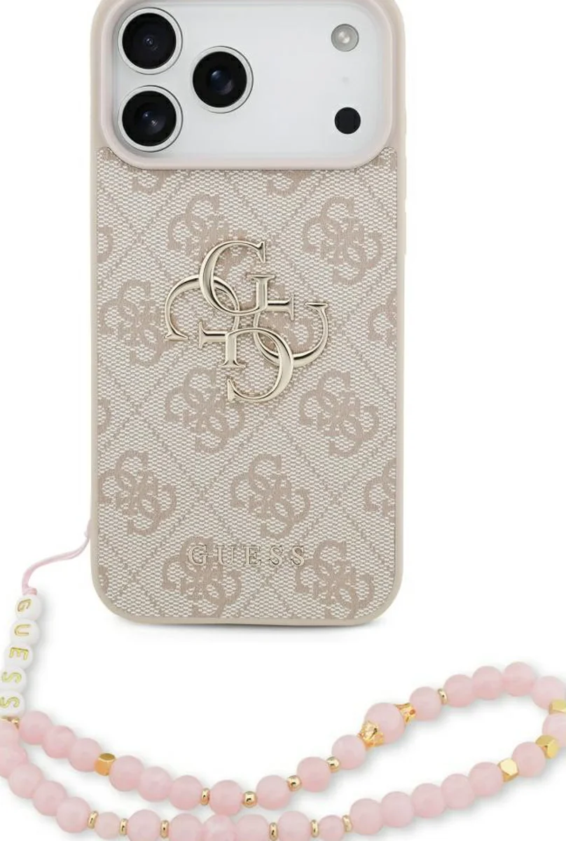 Guess 4g Pu Deri Kılıf (büyük 4g & Klasik Logolu) iPhone 17 Pro Max - Pembe Guhcp17xp4gmgsp