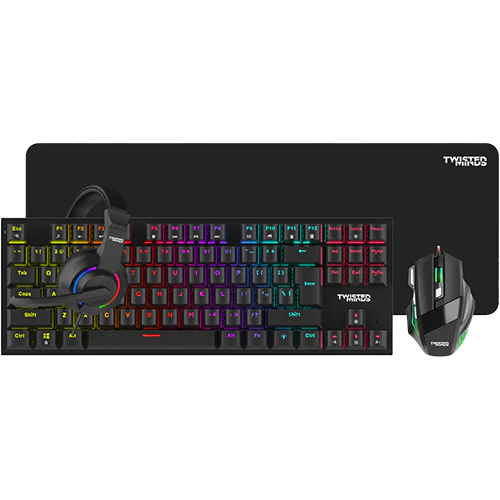 Twisted Minds TM-FUSION-XI 4ü 1 Arada Oyun Paketi Klavye, DPI Mouse, Statik Kulaklık ve Mousepad