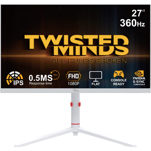 Twisted Minds Frost TMA24FHD360IPS 24" FHD 360HZ 0.5MS Fast IPS HDMI 2.1 Gaming Monitor, Beyaz