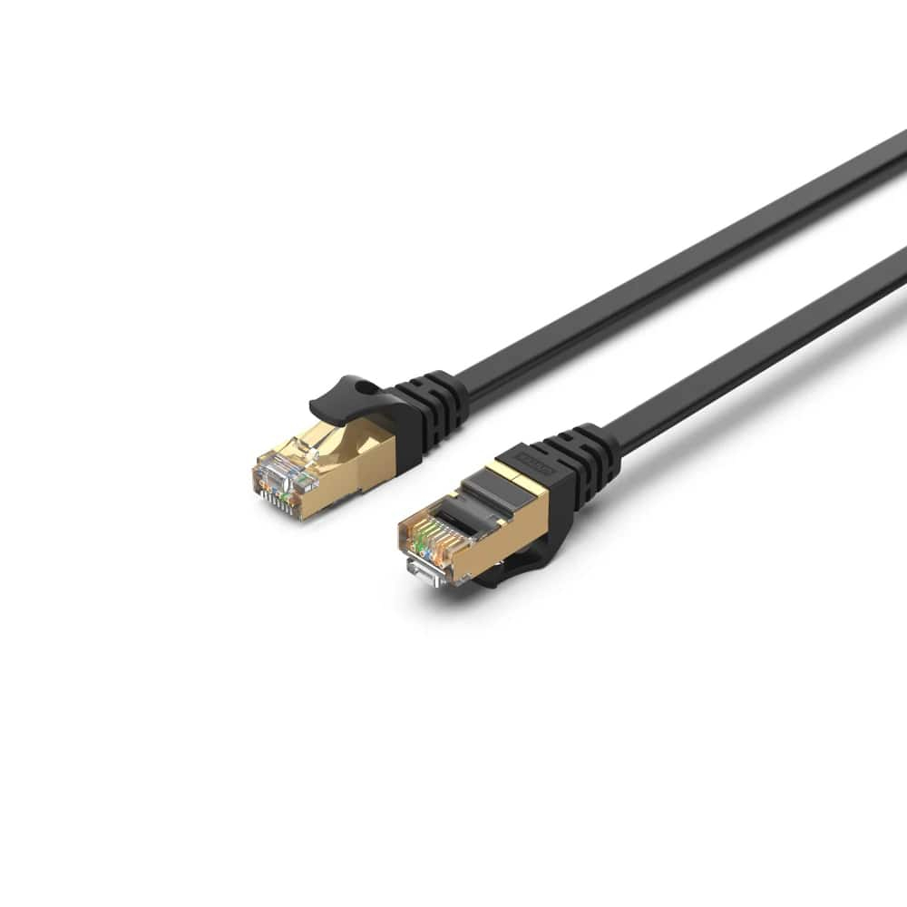 Unitek C1897BK-1M CAT7 1Mt Flat Patch Ethernet Kablosu, Siyah