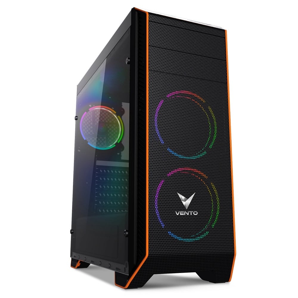 Vento VG06F Led Fanlı ATX Siyah Oyuncu Kasası