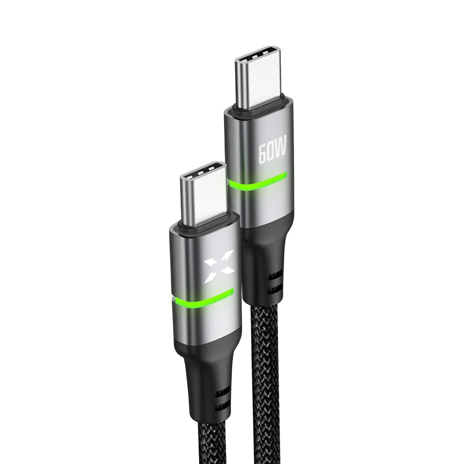 Xenon Smart X6422 Type C Hızlı Şarj Kablosu Type-C to Type-C, 60W, 480 Mpbs, 2m, PD, Örgü, Led Göstergeli