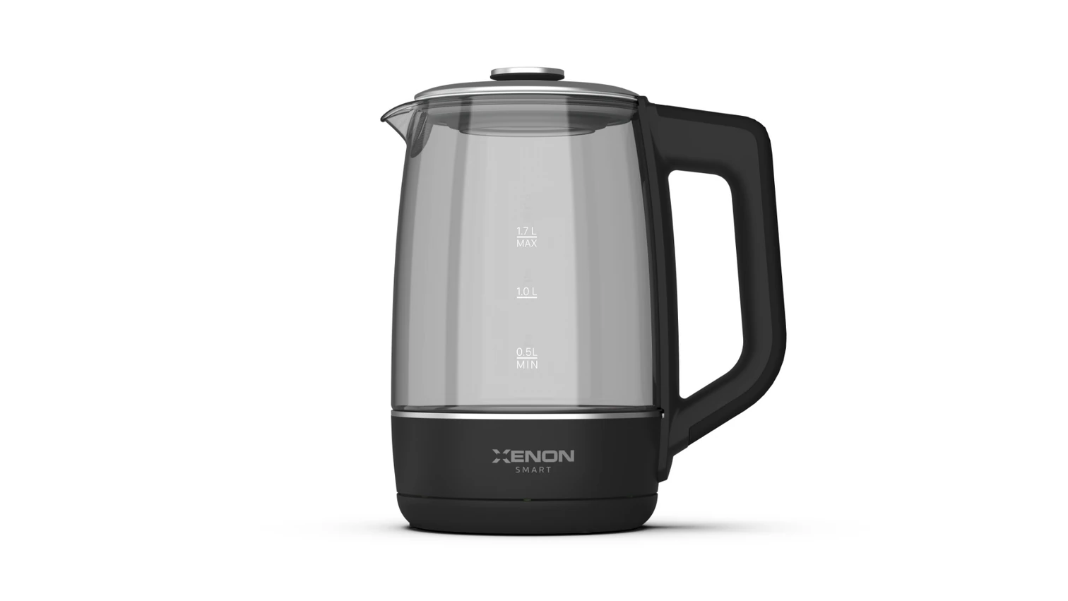 Xenon Smart  X7103_M1 1.7 Litre Wi-Fi 2200W App Kontrollü Asistan Desteği Çelik Akıllı Cam Kettle, Siyah