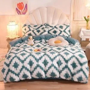 Peluş Çift Renk Çift Kişilik Nevresim Takımı