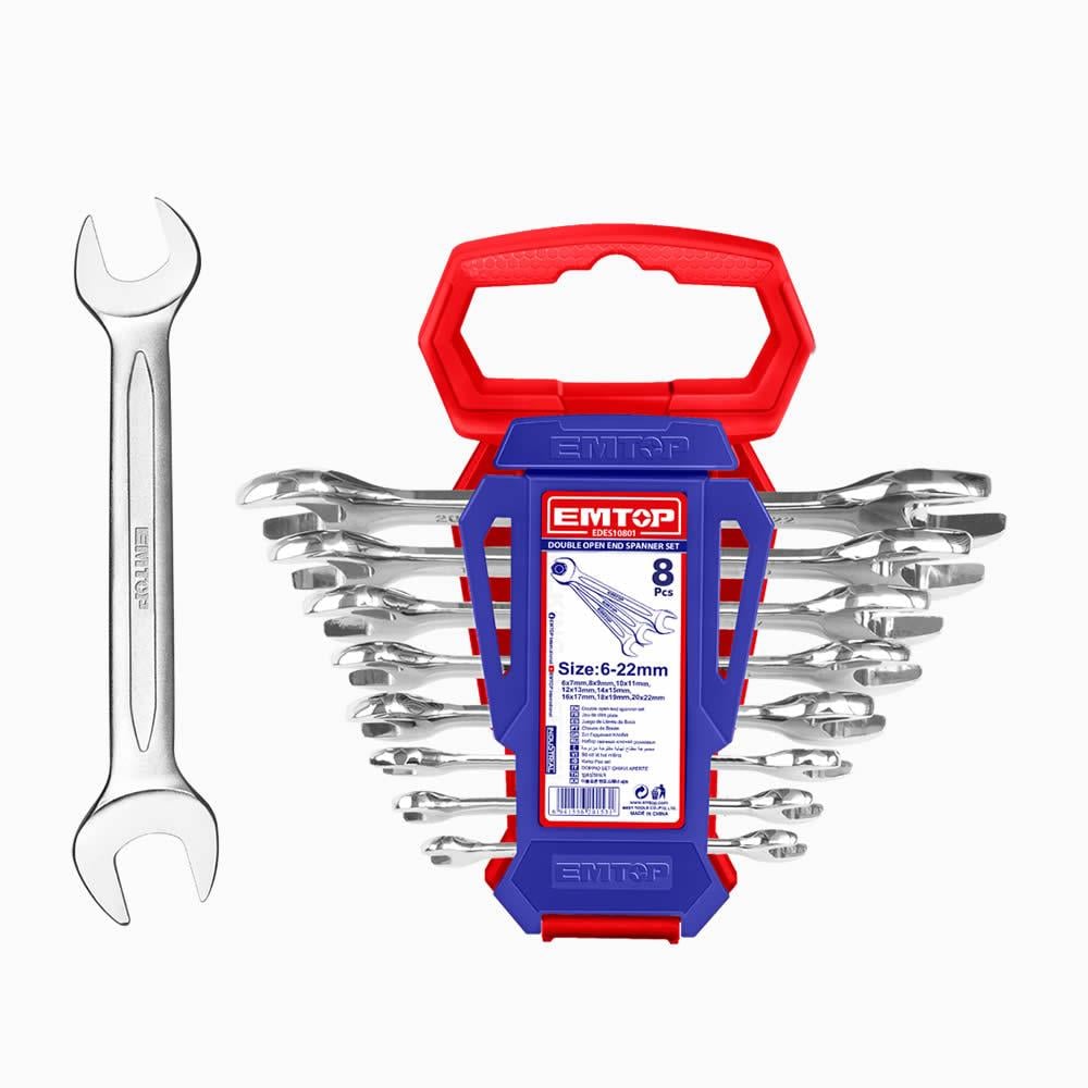 Emtop Anahtar Çatal Set 6-22MM 8 Parça