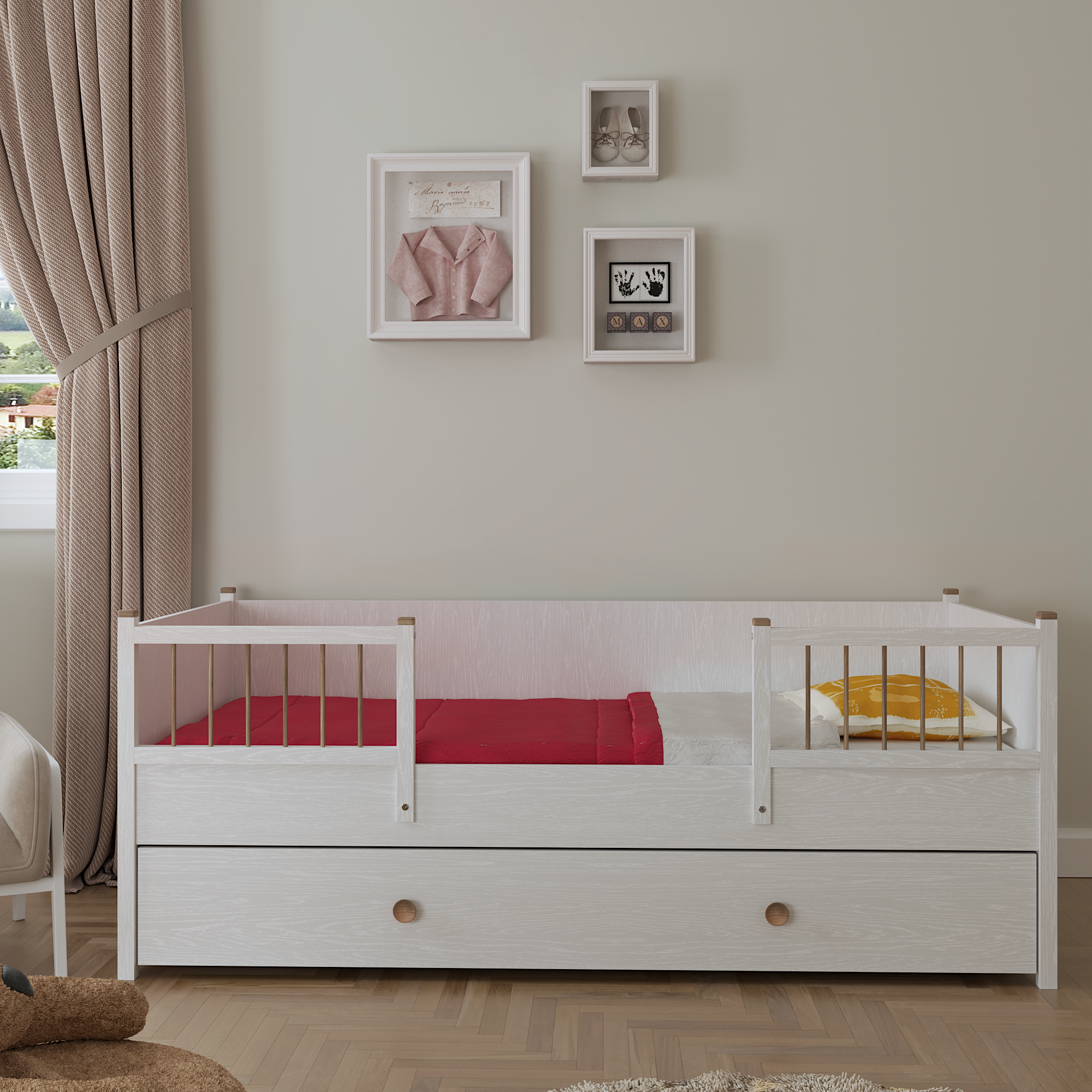 Helenbaby Karyola Beyaz 200CMx72CMx90CM
